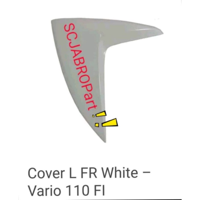 COVER FR LEFT WHITE HONDA VARIO 110 ESP ....64601 K46 N00PFW...ORI AHM