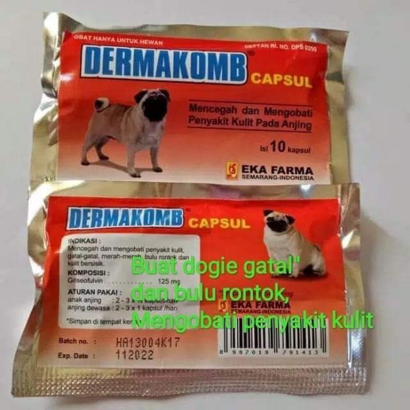 Dermakom Obat Kulit Anjing Gatal Bulu Rontok Shopee Indonesia