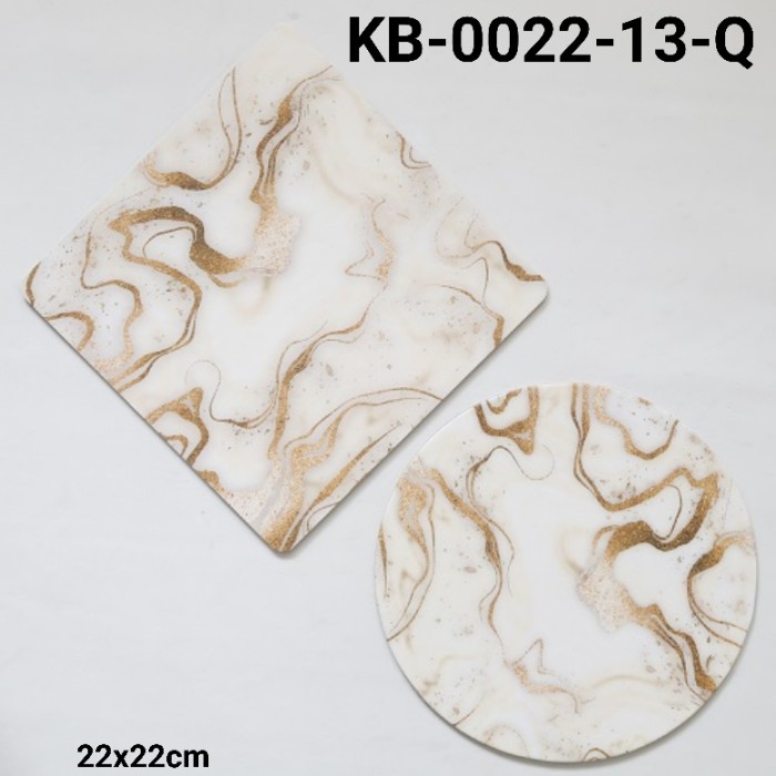 

GR-KB-0022-13 GR 2 CAKE BOARD ALAS KUE KOTAK BULAT 22CM MARBEL MARMER EKSKLUSIF