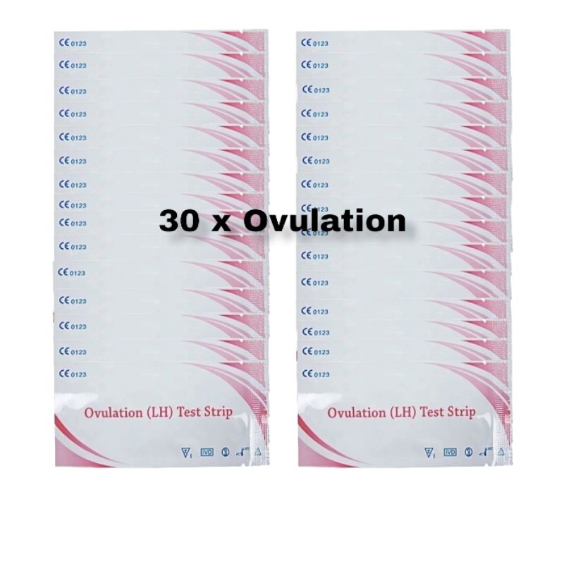 30 Pcs  Tes masa subur wanira Tes ovulasi ovulation test / PINK