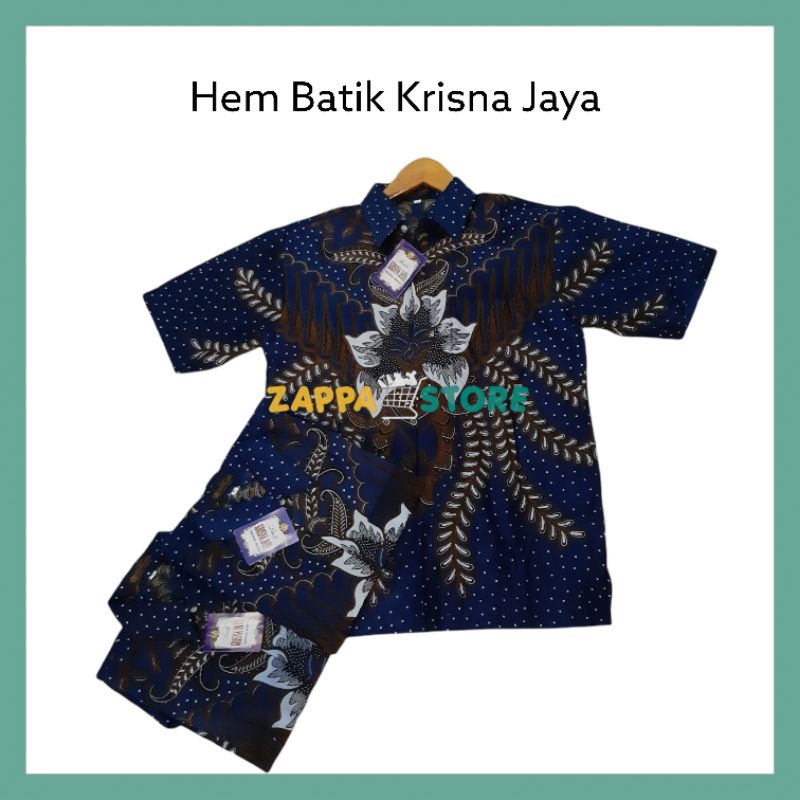 Kemeja Batik Lengan Pendek Merk Krisna Jaya