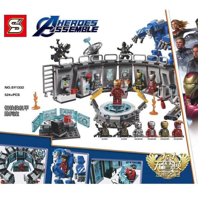 BARANG BERKUALITAS MAINAN LEGO CITY☻ LEGO SUPER HERO SUPERHERO AVENGER SY 1332 SY1332 IRONMAN HALL