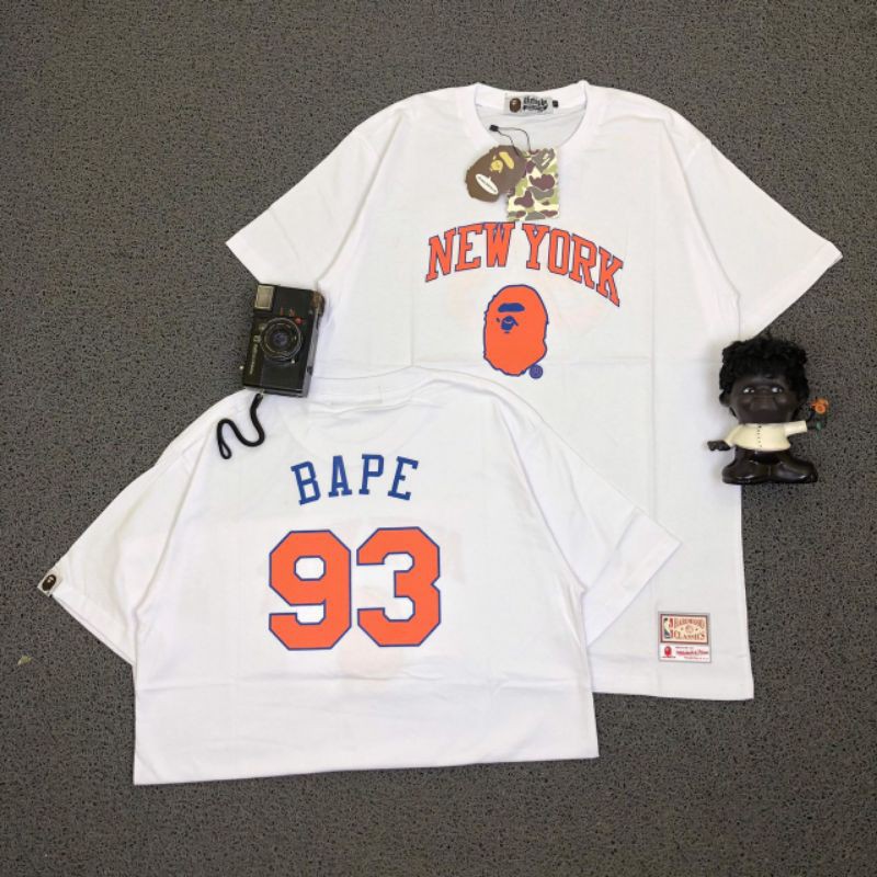 TSHIRT KAOS BAJU A BATHING APE BAPE NY 93 PUTIH LIKE ORI