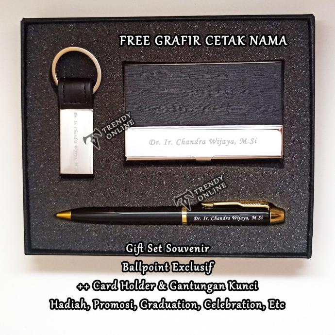

(COD) Gift Set Custom Souvenir Pulpen, Ballpoint Custom Hadiah Kado TERBARU Kode 179