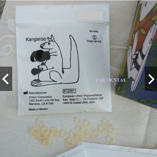 Karet elastik kangguru / kangaroo ormco / Karet elastik ortho behel / dental rubber band elastic oz