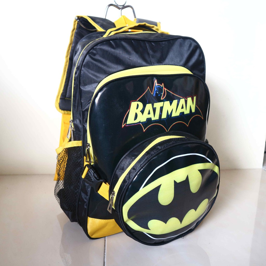 Ransel Anak Batman 2in1 Slingbag Sekolah Piknik Les Keren Bagus