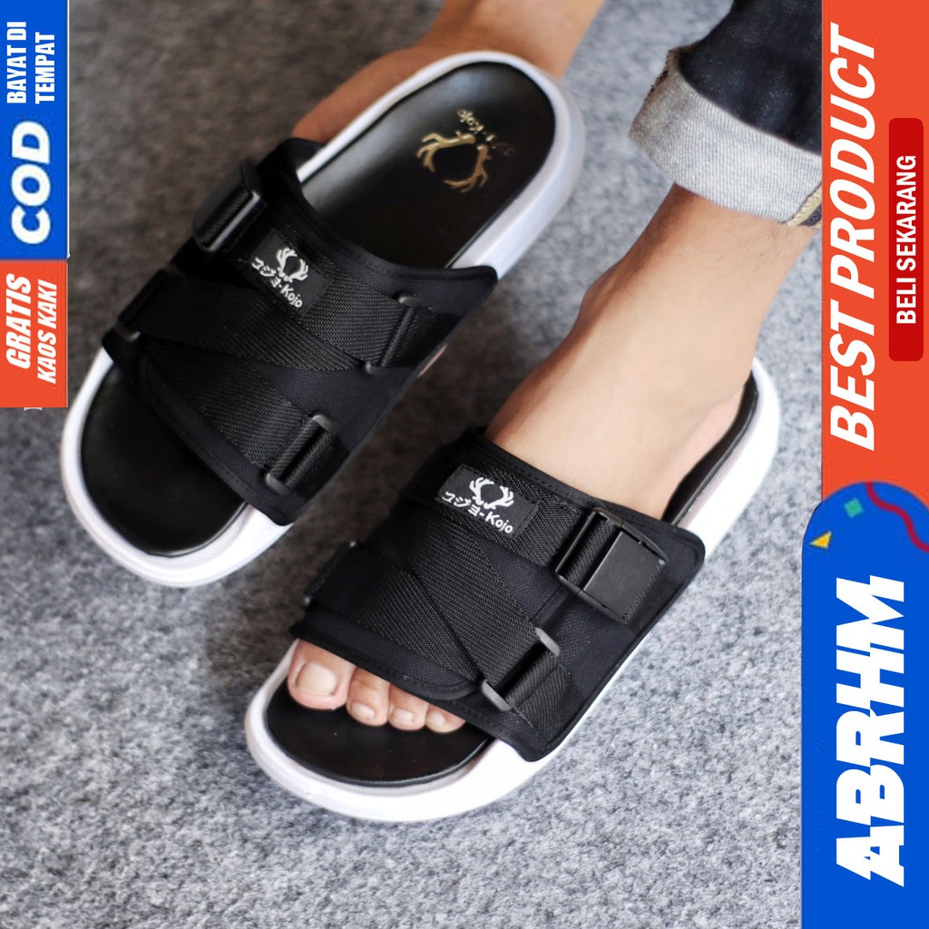 KOJO Sandal Slide Pria Sandal Pria Slop Sendal Selop Pria Ori Distro Sendal Slop Cowok / Cowo Keren