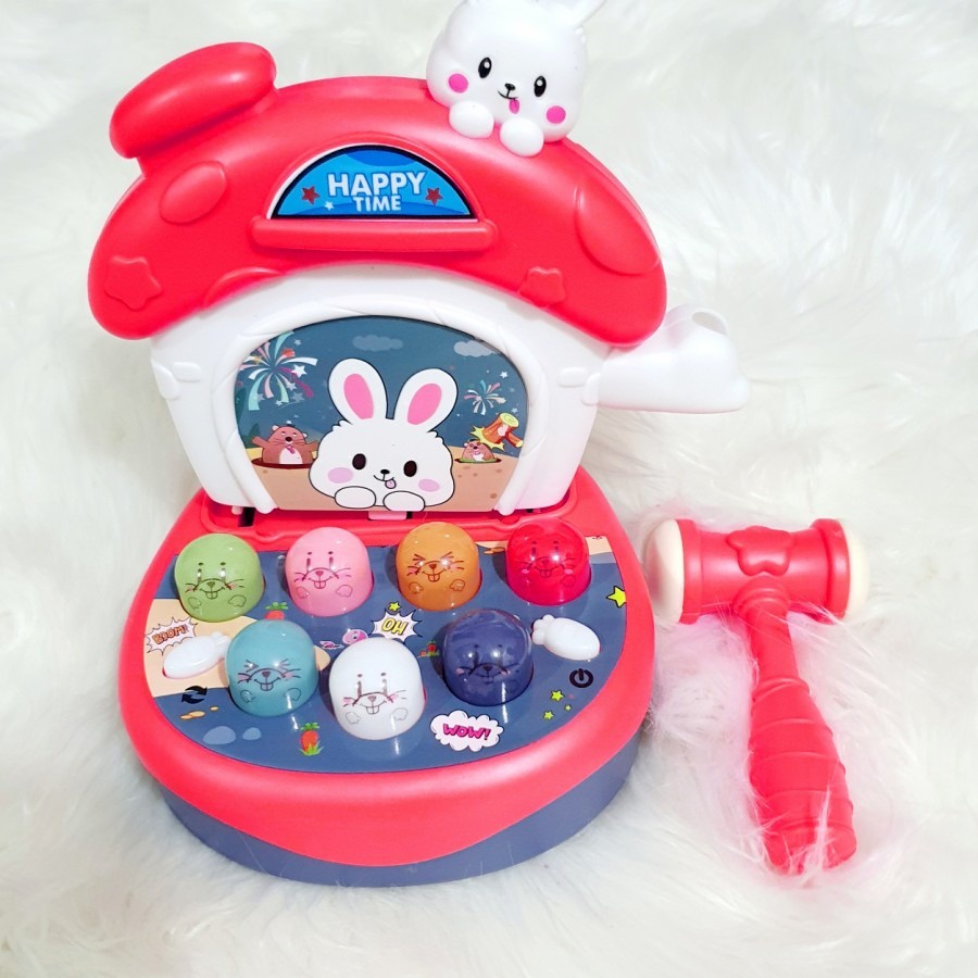 PROMO NEW HAPPY HAMSTER Mainan Edukasi Basic Anak Balita Mukul Tikus Pukulan Palu Hamster Happy Hamster 162-15 HAMSTERR/ Kado Anak Balita  Musical Lampu Pukul Pukulan Tikus Lucu Unik