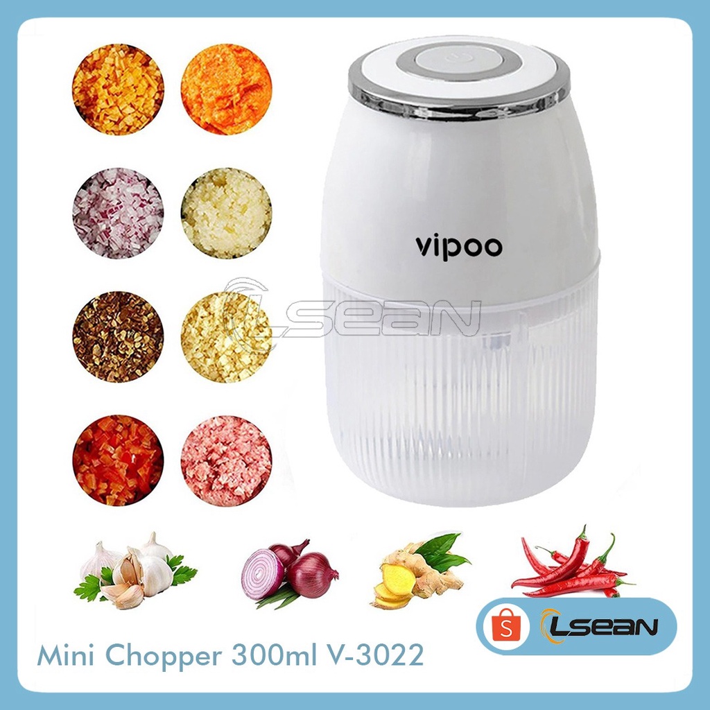 V-3022 Blender Portabel Elektrik Tanpa Kabel Rechargeable/ Mini Chopper 300 ml