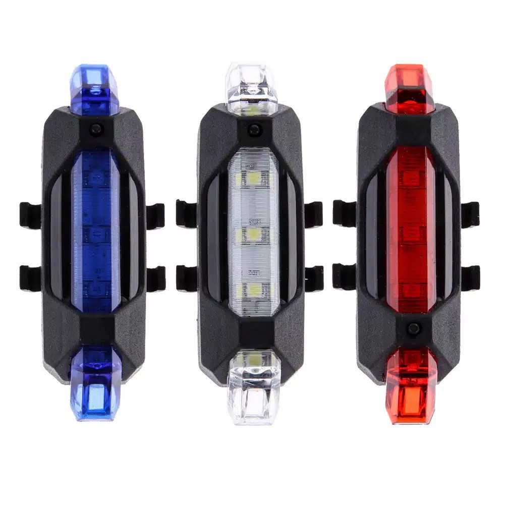 Lampu Sepeda LED Belakang USB Rechargeable Anti Air