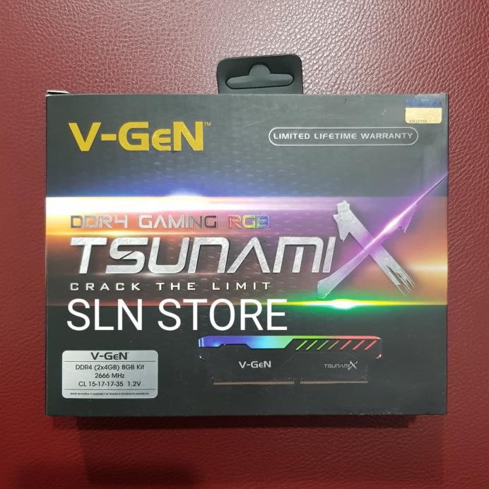 DDR4 8GB KIT (24GB) 2666MHZ V-GEN TSUNAMI X RGB RAM GAMING VGEN