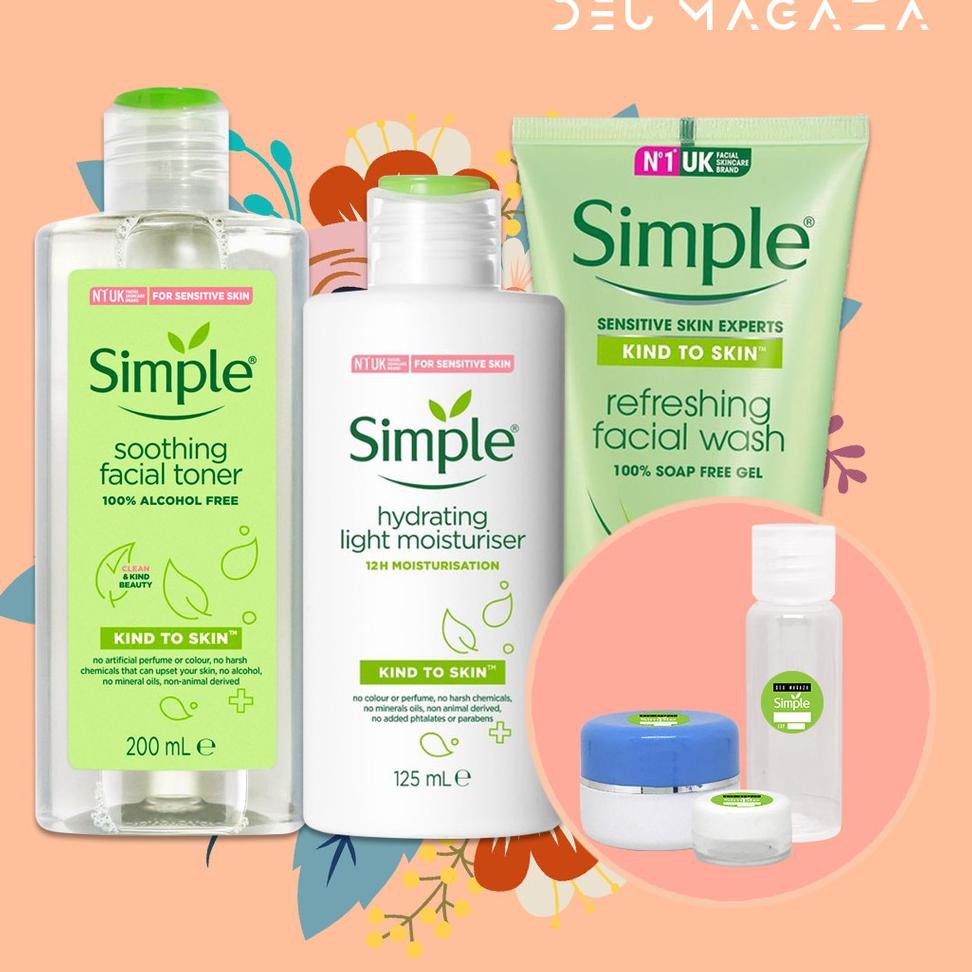 『KP』 (Share in Jar) Simple Refreshing Facial Wash Hydrating Light Moisturizer Soothing Facial Toner