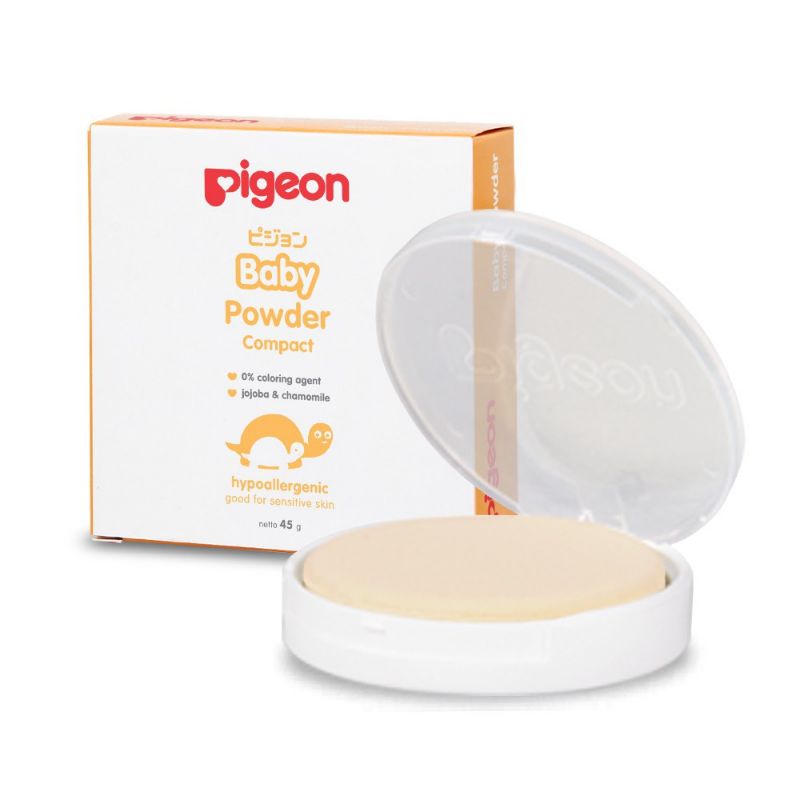 Pigeon Baby Powder Compact Chamomile 45gr White || Bedak Padat Pigeon