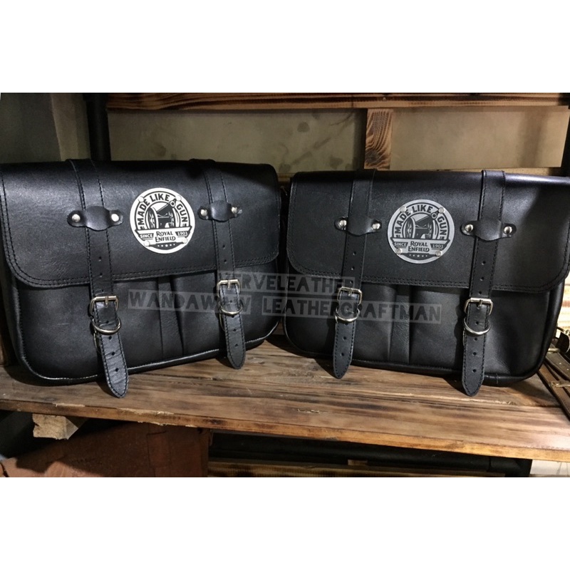 royal enfield , tas samping royal enfield , tas kulit royal enfield , interceptor