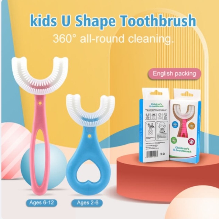 SIKAT GIGI ANAK / BAYI BALITA U - TEETH BRUSH KID U SHAPE 360' CLEANING - MURAH