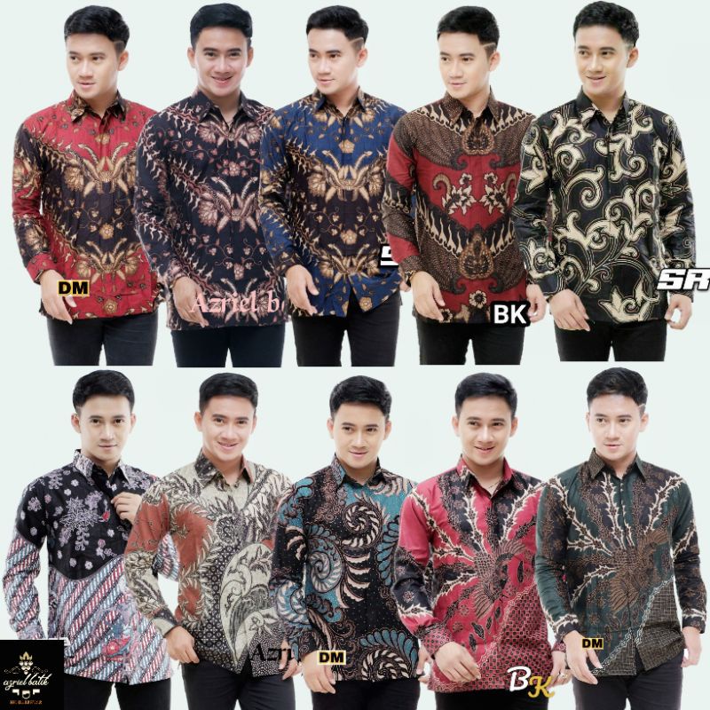 Kemeja batik pria HRB026 batik shogan size M L XL XXL