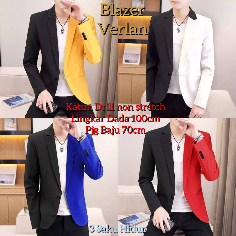 DnLa BPS Blazer Jas Pria VIKEN Baju Pakaian Blazer Cowok Keren Jas Pria Model Korea Korean Pesta