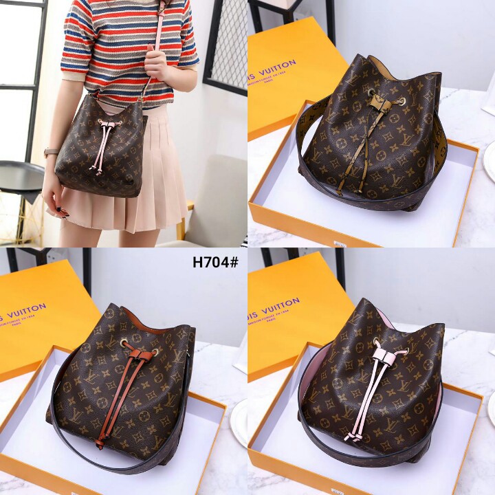 READY TAS WANITA Lv Neonoe Bag With 2 Shoulder Strap Include Box H704G