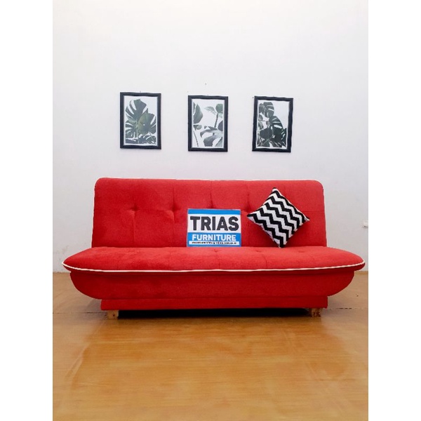 sofa bed beludru tanpa meja