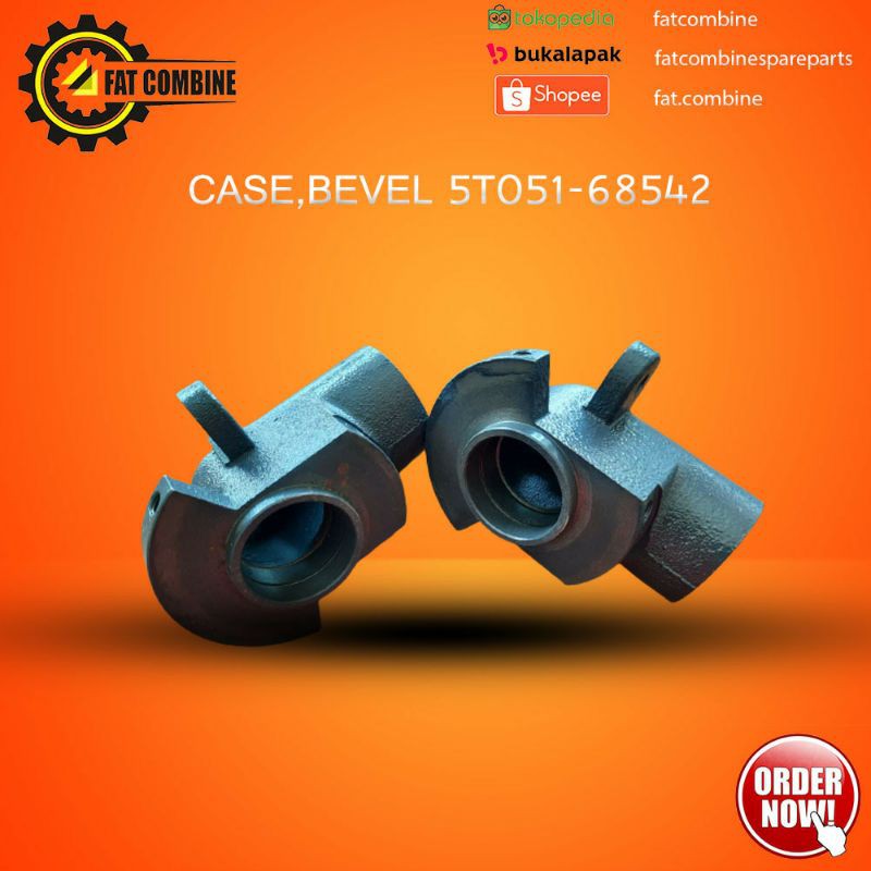 Case Bevel Rumah Gear Ulir Combine Dc70 Kubota