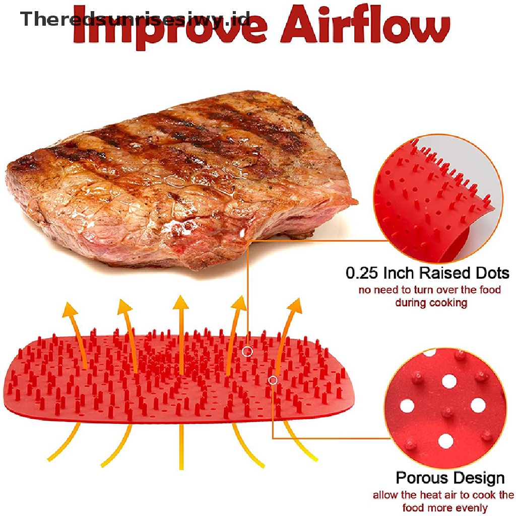 # Alat Rumah Tangga # Alas Liner Air Fryer Bahan Silikon Anti Lengket Dapat Digunakan Kembali