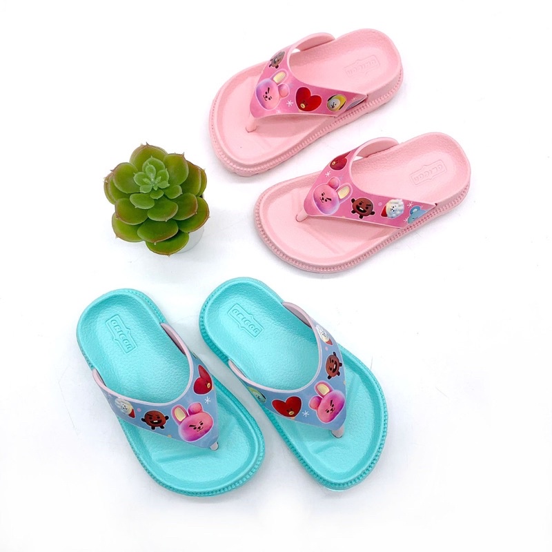 Sandal Jepit Anak Perempuan Bahan Karet Terbaru Kekinian Size 24-35