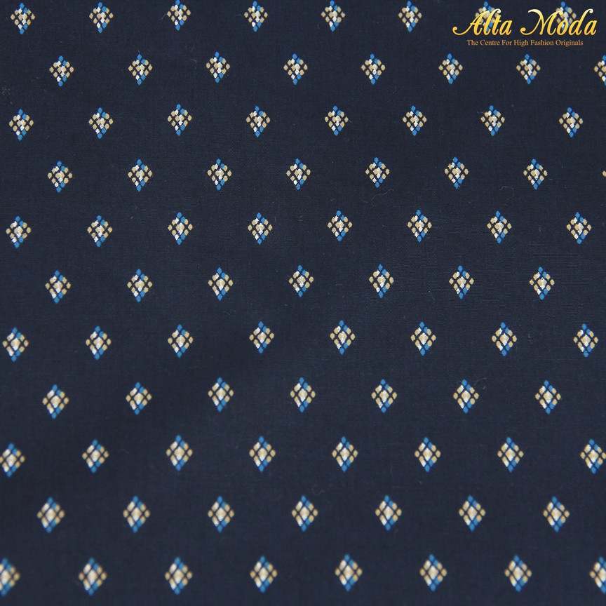 

Alta Moda Cotton Shirting Navy Motif Wajik Warna Kuning Biru (1M)