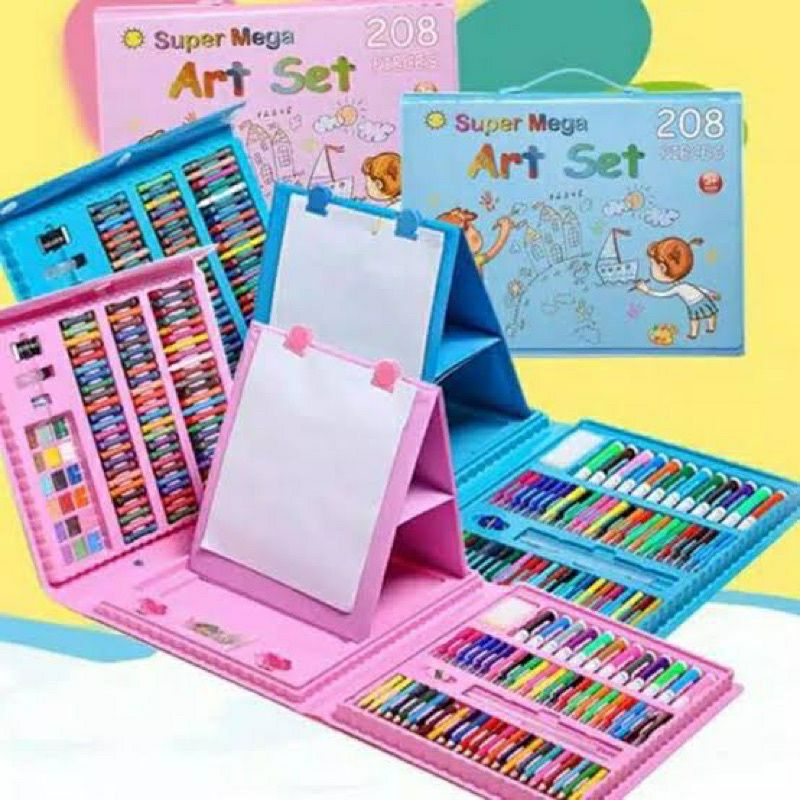 

crayon set anak 208 jumbo krayon alat lukis mewarnai art starhockyshop