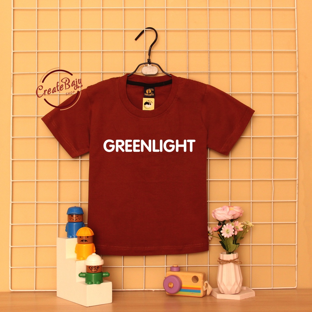 CUSTOM KAOS ANAK LAKI GREENLIGHT 1-7 TAHUN BAJU ATASAN ANAK LAKI FASHION TERMURAH BAHAN KATUN