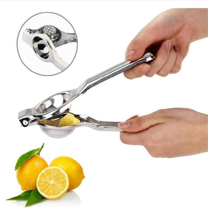 Alat Peras Perasan Lemon Squeezer Jeruk Nipis Stainless Steel Besi- perlengkapan Dapur Alat Peras