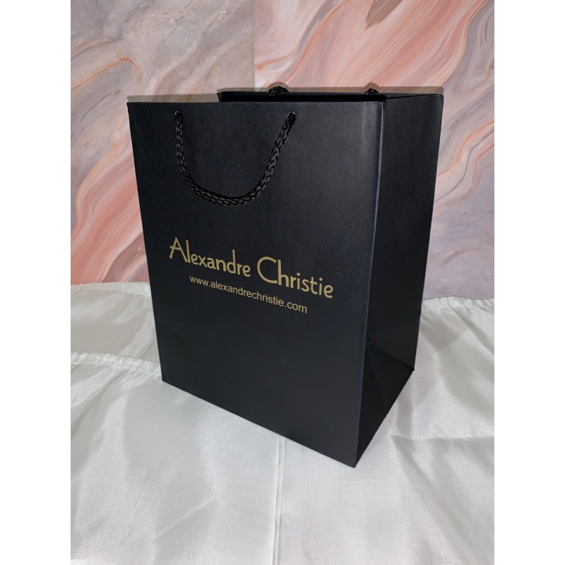 Paper bag Alexandre Christie Hitam Paper Bag Kotak Jam Tangan  (READY STOCK JKT )