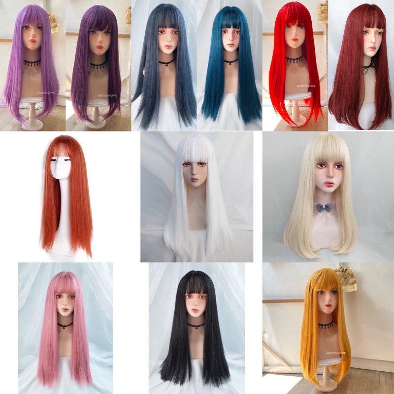 DX009 full wig korean style 60-65 cm wig cosplay