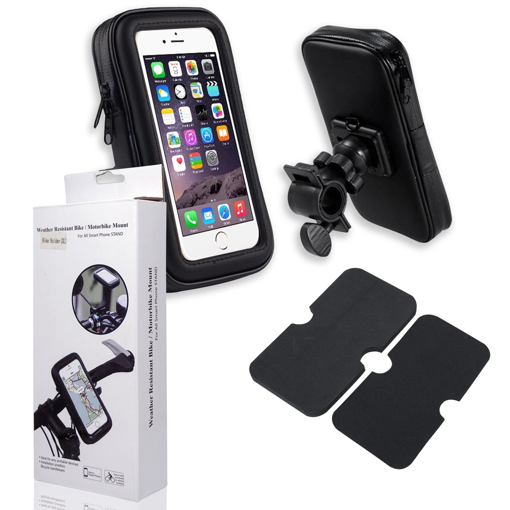 Phone Holder Hp Motor / Sepeda GPS Waterproof (Anti Air) Plastik di Stang Diameter 4.3 inch | 5.5 inch | 6.3 inch