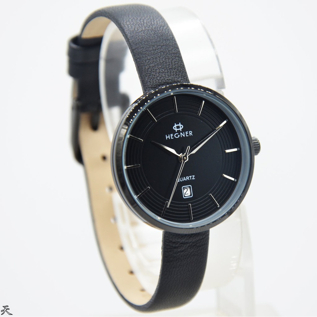 Jam Wanita Hegner 5030 leather Brown Rosegold Original