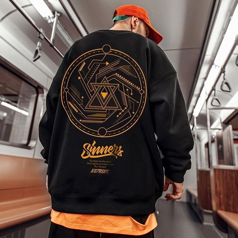 CN sweater crewneck Jaket Switer Motif Simple Kekinian Jaket Hoodie Sweater Estetik/Switer keren /sw