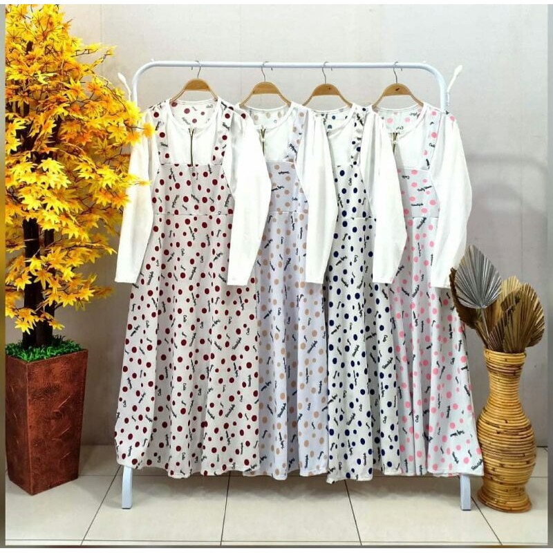 GAMIS OVERAL POLKA/GAMIS WANITA/GAMIS POLKA