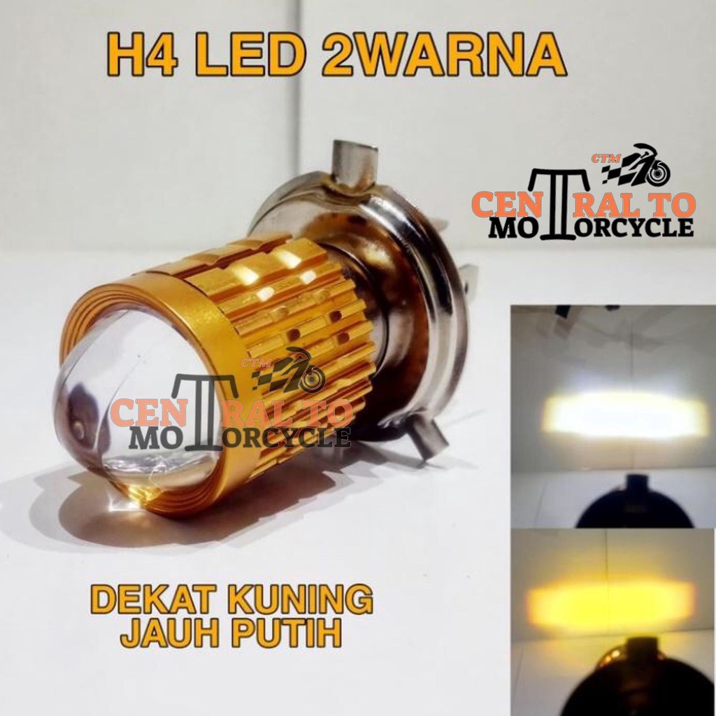 LAMPU DEPAN LED UTAMA H4 LENSA LASER H2 AC DC YAMAHA VIXION NINJA R15 PULSAR DLL