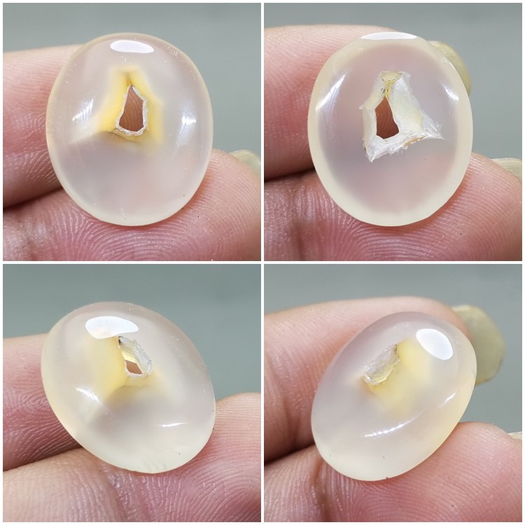 Batu Combong Putih Ori Kode R117