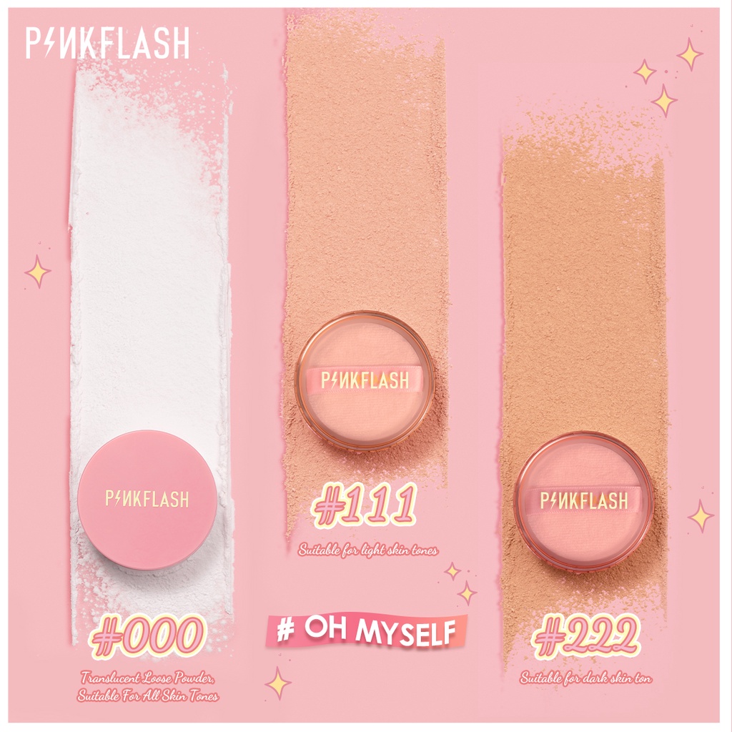 Pinkflash Oil Controller Loose Setting Powder Bedak Tabur Matte Translucent Anti Air Tahan Lama #Ohmyself