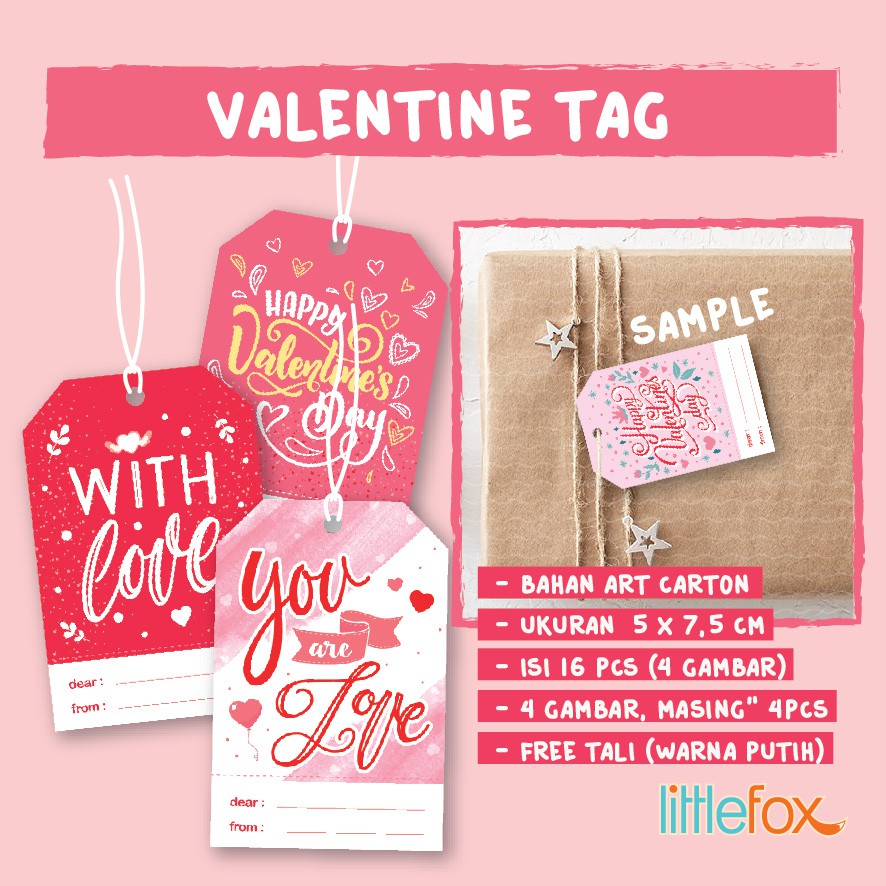 

LITTLEFOX - VALENTINE TAG / LOVE TAG / TAG UCAPAN