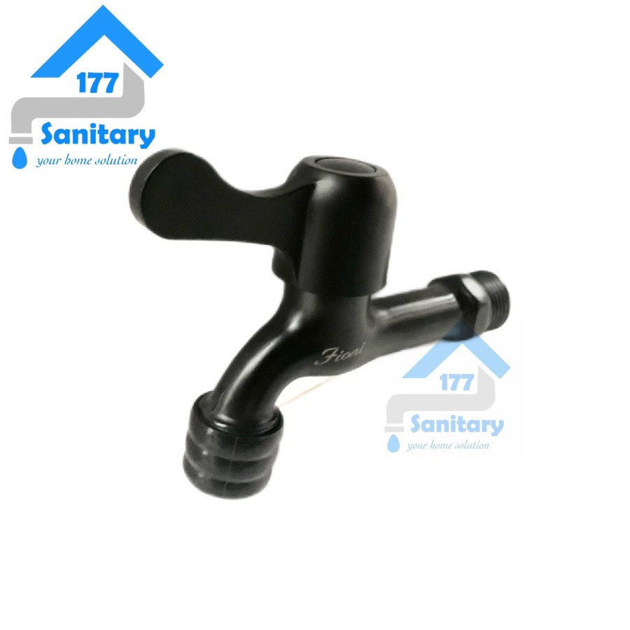 Kran Tembok Hitam MURAH FKT52BL - Keran air Taman Tembok Bak Kamar Mandi Faucet Bathroom Black