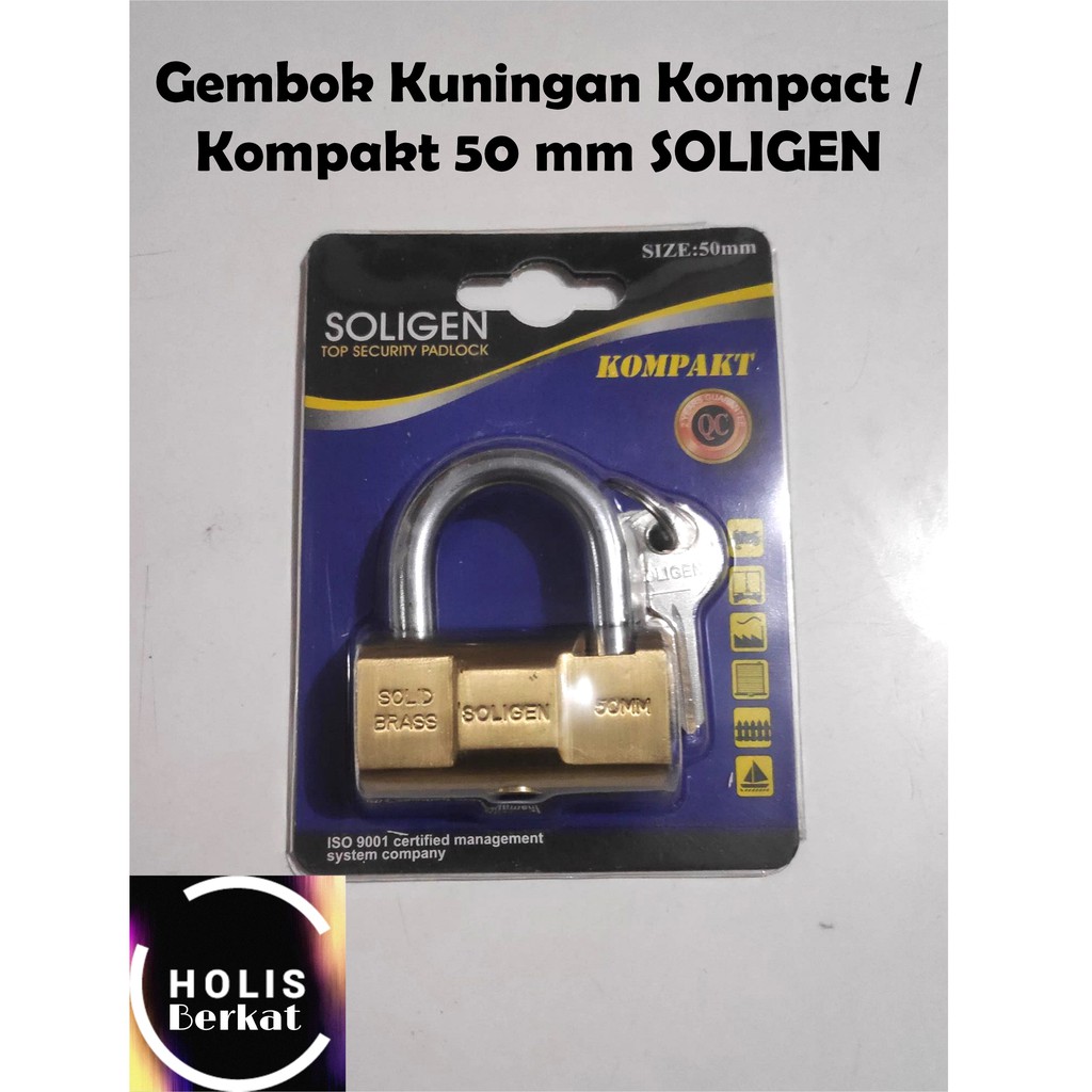 Gembok Kuningan Kompact / Kompakt 50 mm SOLIGEN