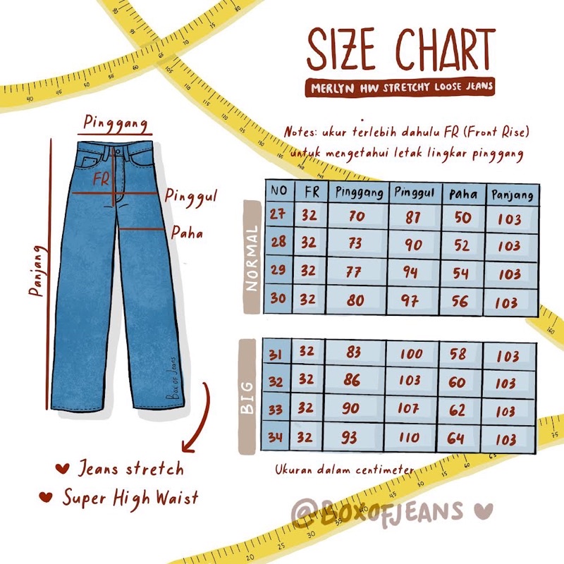 Boxofjeans - MERLYN HW Stretchy Loose Jeans - SNOW BLUE