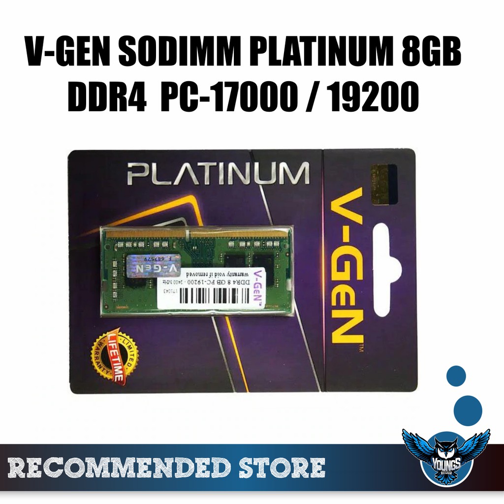 RAM LAPTOP V-GEN PLATINUM DDR4 8GB 2133 / 2400 SODIMM VGEN