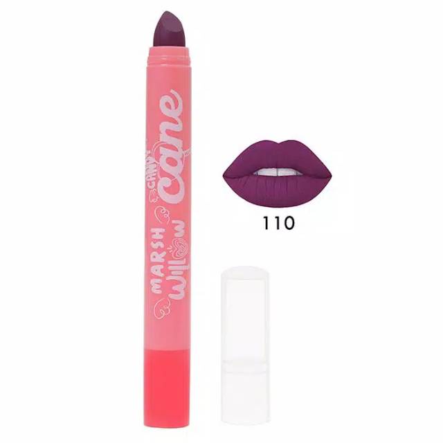 MARSHWILLOW Candy cane matte lip crayon red ver 110 by.natasha wilona, Lipstik
