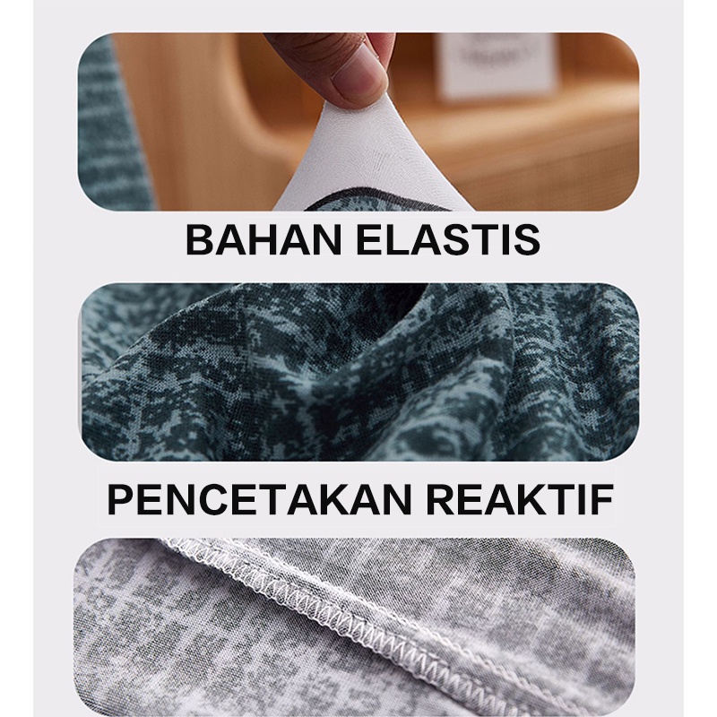 Rindu.Star Penutup Sofa Elastic Cover Sofa Bed Pattern Modern Menarik Sarung Sofa Bed One Size