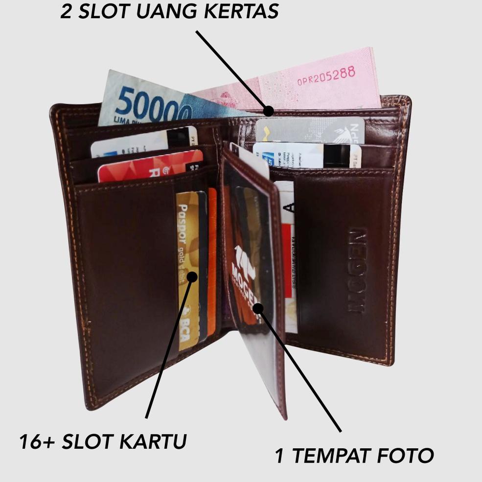 ☆Best Produk➠ WJVUY Dompet Kulit Asli - Dompet Pria 3/4 100% Kulit Asli by Mogen Leather 73 ☆Diskon