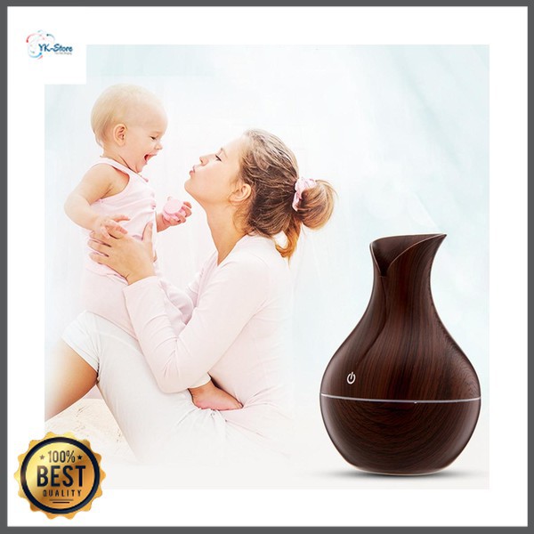 Taffware Ultrasonic Humidifier Aroma Essential Oil Diffuser 130ml HUMI M137902 Wooden Grab Medan