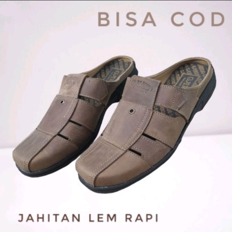 selop pria kulit/selop gardo /r maler /sandal pria /sandal sepatu pria / sepatu sandal kulit / sandal bustong /sandal termurah /terlaris