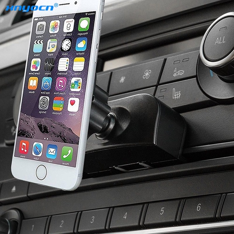 Mobil Ponsel Mount CD Slot Magnetik Mobil Mount Magnet Holder untuk iPhone/8/7 Plus Tombol Rilis Universal Ponsel Dudukan Mobil